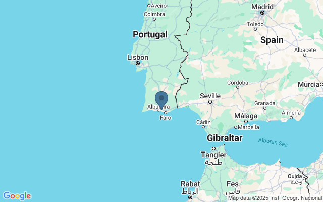 Kaart met locatie Golfen in de Algarve